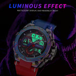 SMAEL 8060 Orologio da uomo sportivo in lega impermeabile con display luminoso Orologio a specchio HD