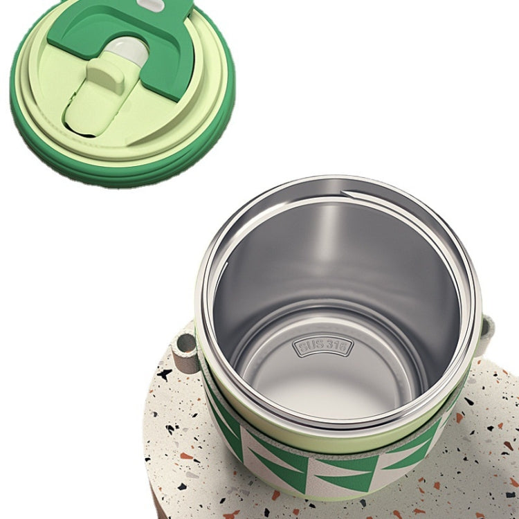 Tazza termica in acciaio inossidabile 316 Tazza da caffè per bere direttamente con cannuccia a tre usi, 300ml, 450ml