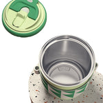 Tazza termica in acciaio inossidabile 316 Tazza da caffè per bere direttamente con cannuccia a tre usi, 300ml, 450ml