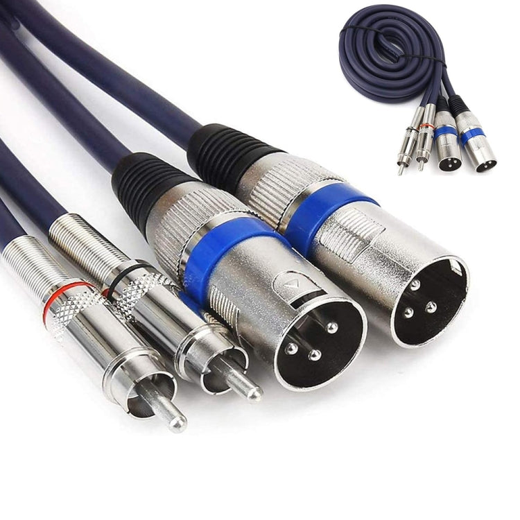 2RCA maschio 2XLR Caron maschio altoparlante cavo di bilanciamento audio, lunghezza:, 0.5m, 1m, 1.5m, 2m, 3m, 5m, 10m, 20m