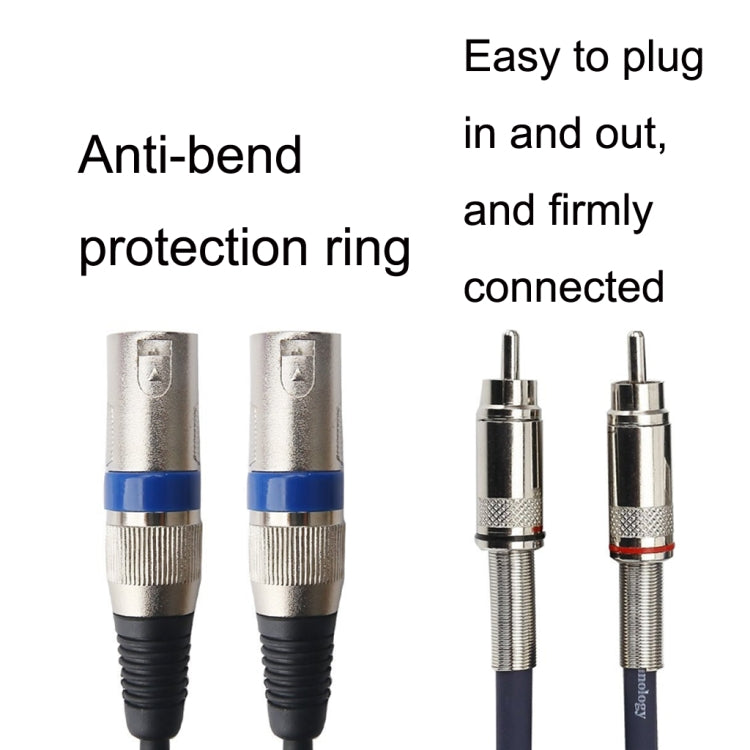 2RCA maschio 2XLR Caron maschio altoparlante cavo di bilanciamento audio, lunghezza:, 0.5m, 1m, 1.5m, 2m, 3m, 5m, 10m, 20m