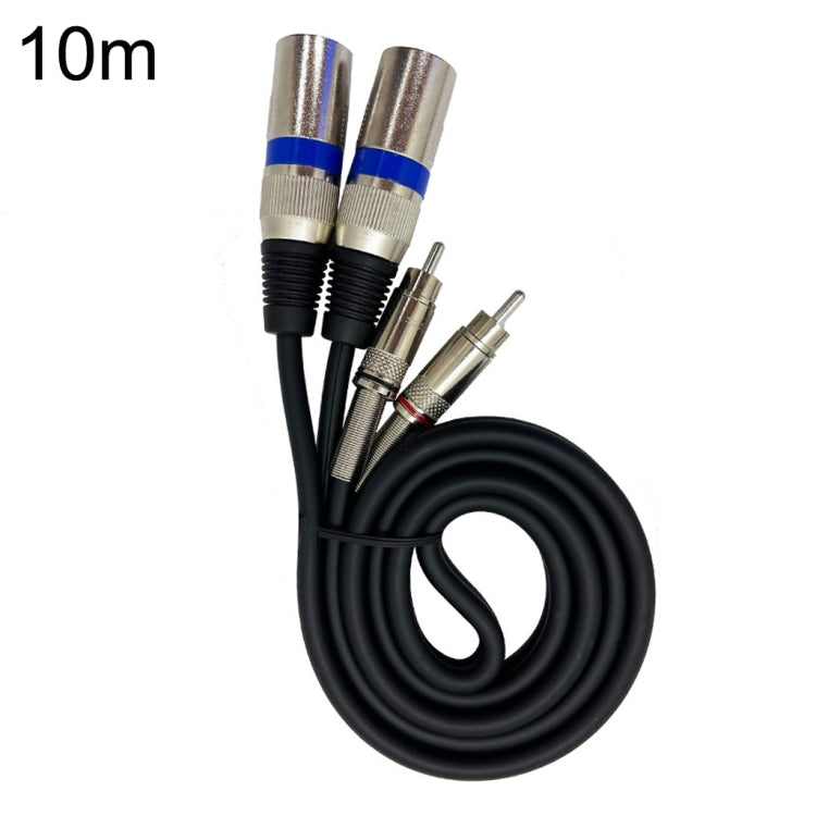 2RCA maschio 2XLR Caron maschio altoparlante cavo di bilanciamento audio, lunghezza:, 0.5m, 1m, 1.5m, 2m, 3m, 5m, 10m, 20m