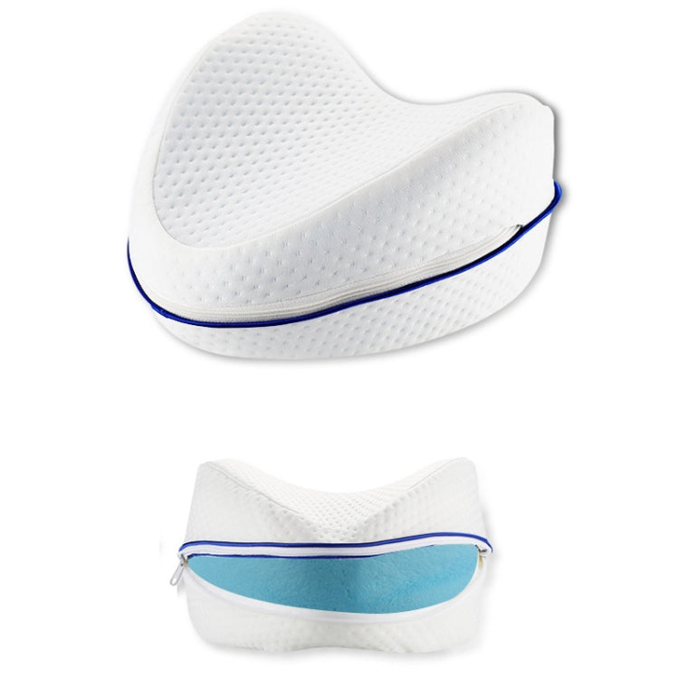 Cuscino per gambe in cotone con memoria del corpo Dormire Sciatica ortopedica Articolazione dell'anca posteriore per alleviare il dolore, Heart White Inner, Heart Blue Inner