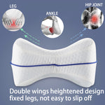 Cuscino per gambe in cotone con memoria del corpo Dormire Sciatica ortopedica Articolazione dell'anca posteriore per alleviare il dolore, Heart White Inner, Heart Blue Inner