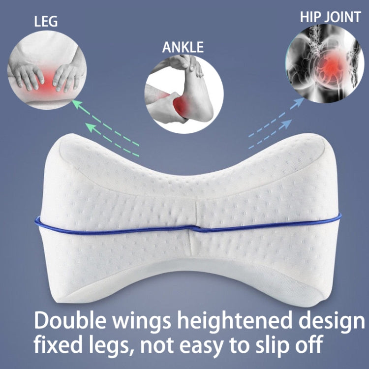 Cuscino per gambe in cotone con memoria del corpo Dormire Sciatica ortopedica Articolazione dell'anca posteriore per alleviare il dolore, Heart White Inner, Heart Blue Inner