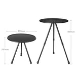 Tavolo da campeggio sollevabile portatile pieghevole in lega di alluminio per esterni, Black, Wood Color