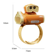 Bambini Spaceship Cartoon Watch Fan Proiezione USB Ventilatore da polso portatile senza lama, Spaceship(Orange), Spaceship(Blue), Spaceship(Pink)