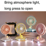 Ventilatore USB da tavolo con luce notturna per animali domestici