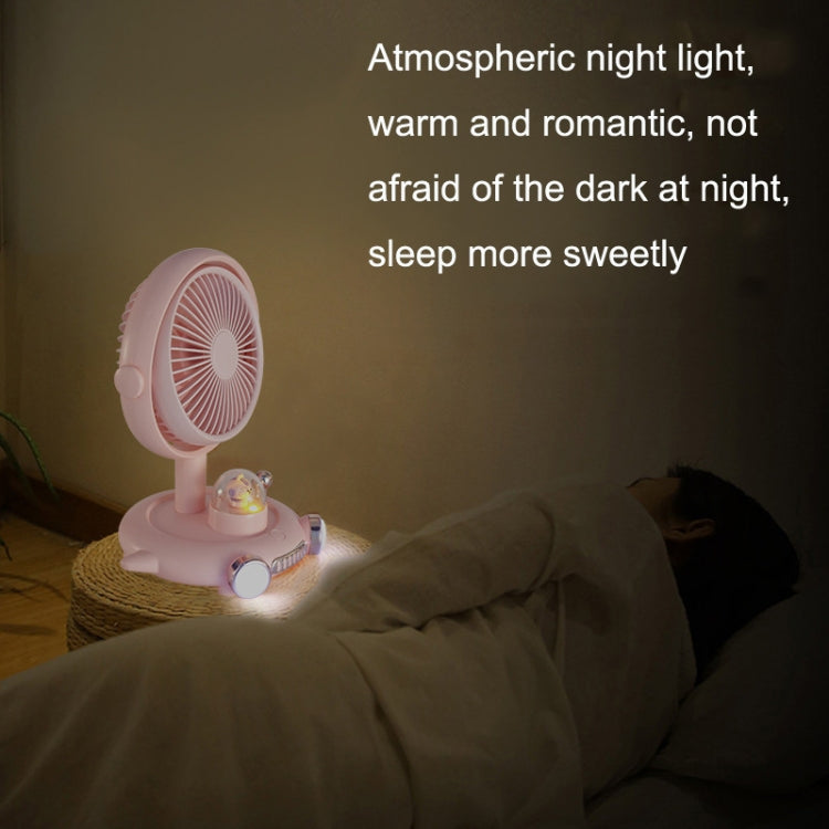 Ventilatore USB da tavolo con luce notturna per animali domestici