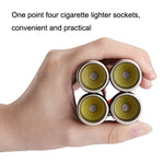 Caricabatteria da auto per accendisigari automatico ad alta potenza 4 in 1, 4 Holes Cigarette Lighter