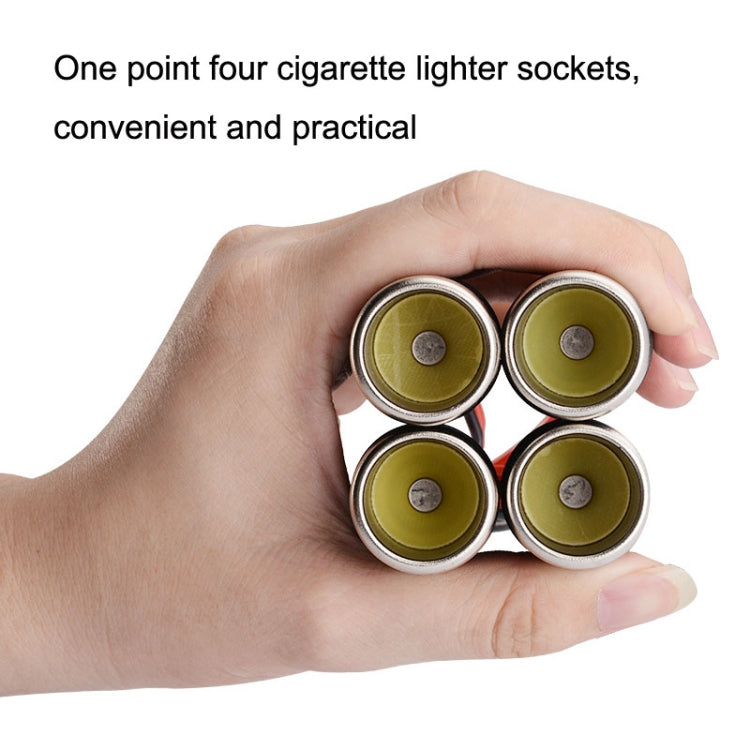 Caricabatteria da auto per accendisigari automatico ad alta potenza 4 in 1, 4 Holes Cigarette Lighter