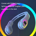 Ventilatore portatile da collo USB S57 con luce RGB