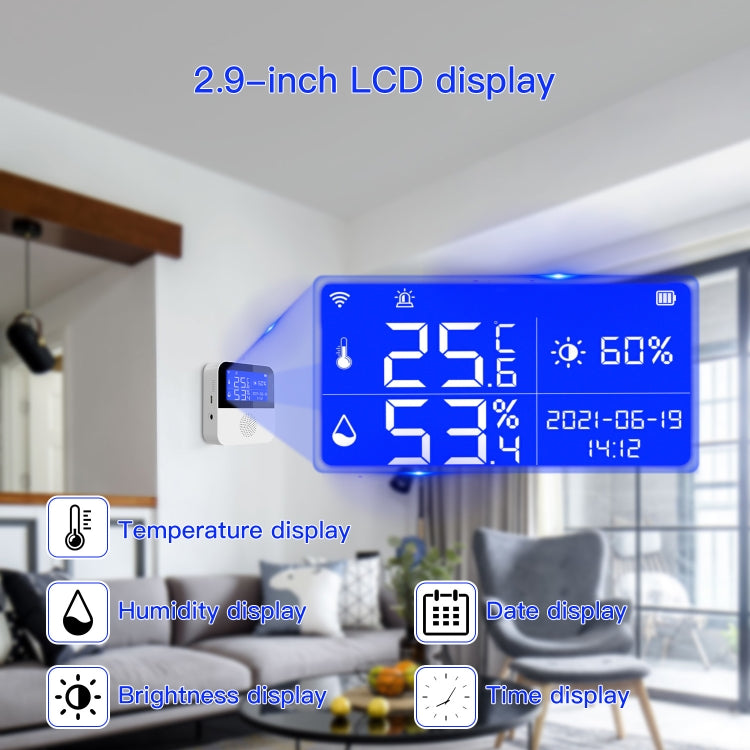 Sensore temperatura e umidità Tuya WiFi con display LCD 2,9"