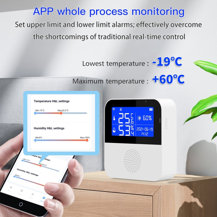 Sensore temperatura e umidità Tuya WiFi con display LCD 2,9"