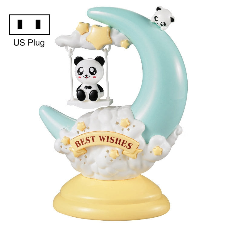 GOELONG Cartoon Moon Lampada da tavolo Camera dei bambini Luce notturna per animali, Spina:, US Plug, EU Plug