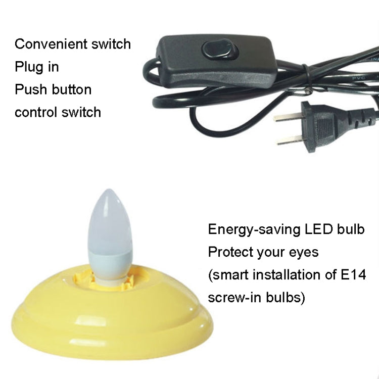 GOELONG Cartoon Moon Lampada da tavolo Camera dei bambini Luce notturna per animali, Spina:, US Plug, EU Plug