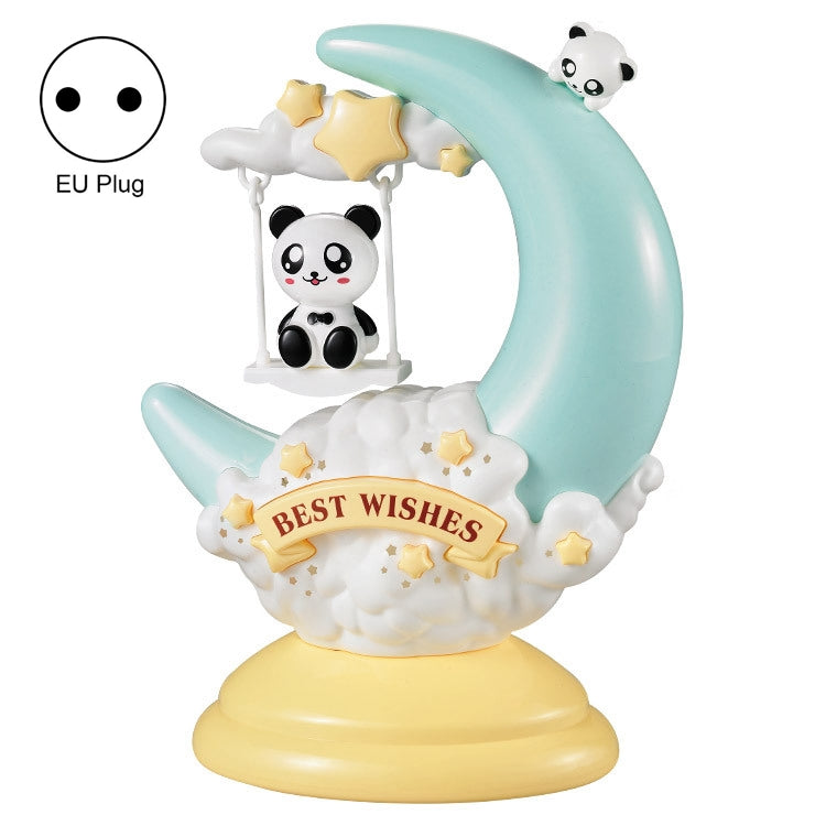 GOELONG Cartoon Moon Lampada da tavolo Camera dei bambini Luce notturna per animali, Spina:, US Plug, EU Plug