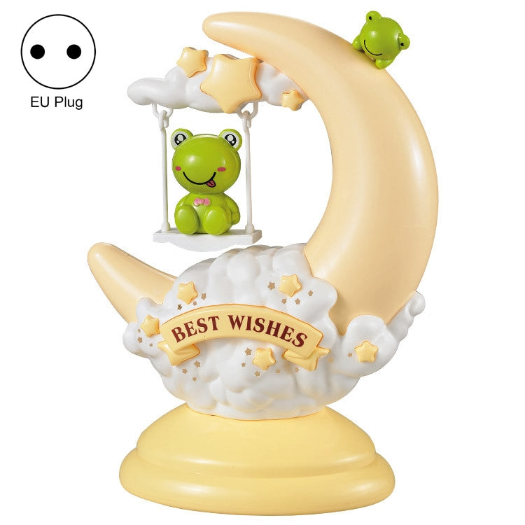 GOELONG Cartoon Moon Lampada da tavolo Camera dei bambini Luce notturna per animali, Spina:, US Plug, EU Plug
