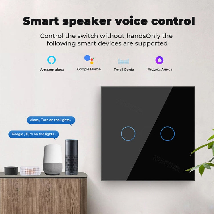 Interruttore touch ZigBee Tuya 1-3 Gang bianco o nero
