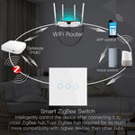 Interruttore touch ZigBee Tuya 1-3 Gang bianco o nero