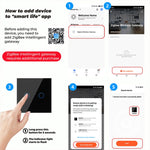 Interruttore touch ZigBee Tuya 1-3 Gang bianco o nero