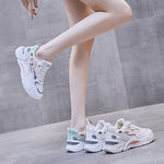 811-1 Scarpe casual traspiranti primaverili Scarpe sportive da donna in mesh con pannelli in pelle, 35, 36, 37, 38, 39, 40