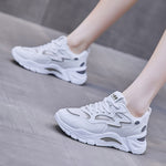 811-1 Scarpe casual traspiranti primaverili Scarpe sportive da donna in mesh con pannelli in pelle, 35, 36, 37, 38, 39, 40