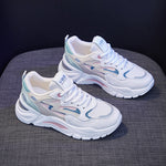 811-1 Scarpe casual traspiranti primaverili Scarpe sportive da donna in mesh con pannelli in pelle, 35, 36, 37, 38, 39, 40