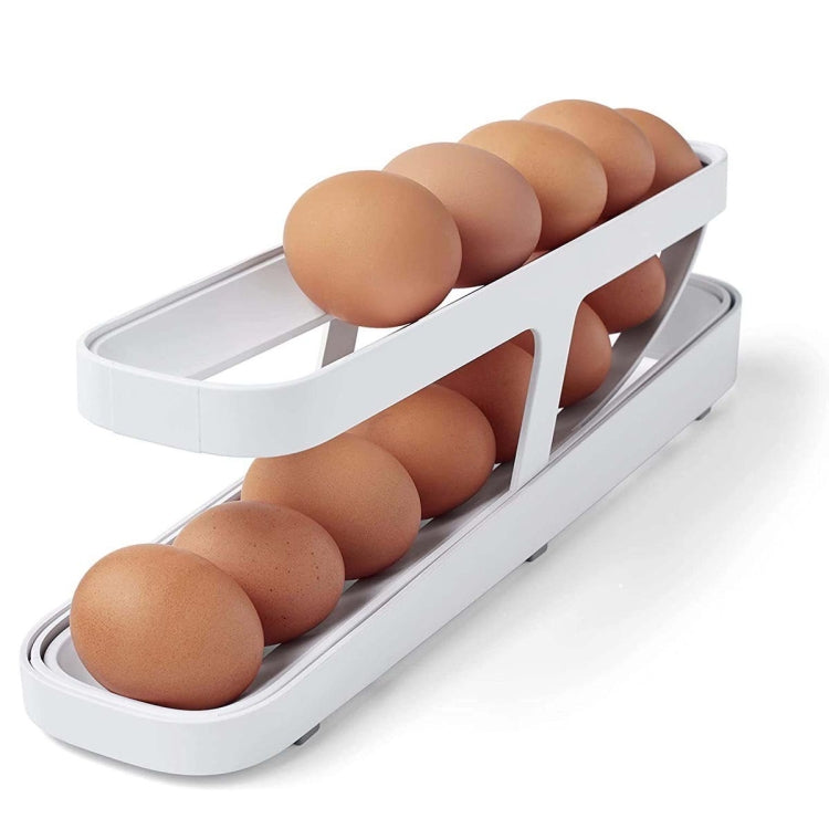 Scatola di immagazzinaggio automatica delle uova Frigorifero Distributore di uova Contenitore porta uova in plastica, 2 Layers