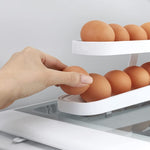 Scatola di immagazzinaggio automatica delle uova Frigorifero Distributore di uova Contenitore porta uova in plastica, 2 Layers