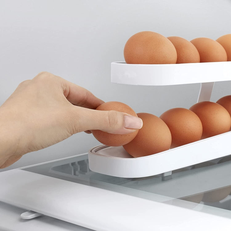 Scatola di immagazzinaggio automatica delle uova Frigorifero Distributore di uova Contenitore porta uova in plastica, 2 Layers