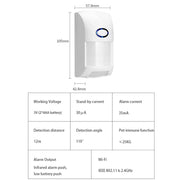 Tuya Smart App WiFi Allarme a infrarossi Smart Home Rilevatore a infrarossi del corpo umano PIR, Infrared Detector PIR