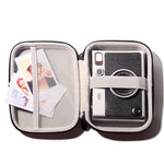 Per FUJIFILM Instax Mini EVO Link LiPlay Borsa per fotocamera in pelle PU con cinturino da polso, Black, Pink, Phantom Purple, Phantom Silver