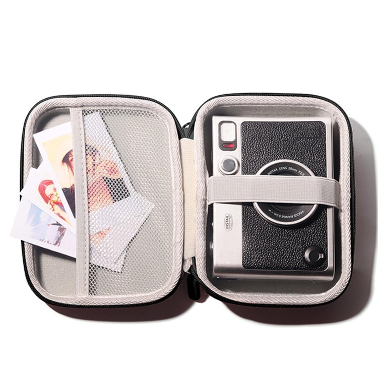 Per FUJIFILM Instax Mini EVO Link LiPlay Borsa per fotocamera in pelle PU con cinturino da polso, Black, Pink, Phantom Purple, Phantom Silver