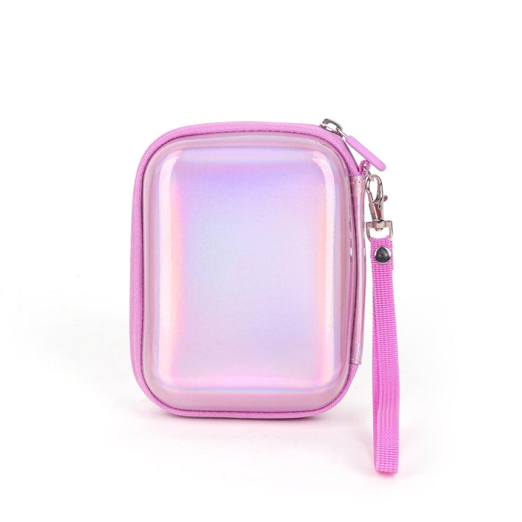 Per FUJIFILM Instax Mini EVO Link LiPlay Borsa per fotocamera in pelle PU con cinturino da polso, Black, Pink, Phantom Purple, Phantom Silver