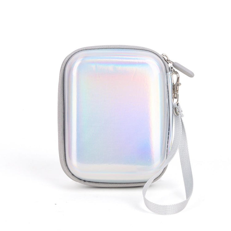 Per FUJIFILM Instax Mini EVO Link LiPlay Borsa per fotocamera in pelle PU con cinturino da polso, Black, Pink, Phantom Purple, Phantom Silver