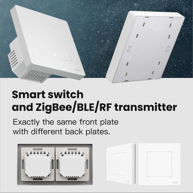 Interruttore a parete smart Tuya ZigBee 1-4 vie bianco/grigio