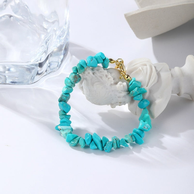 Cavigliera da donna Boho con perline di ghiaia naturale