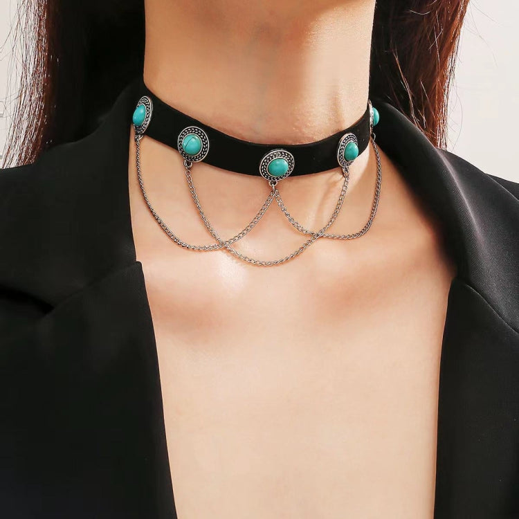 Punk Vintage Velluto Clavicola Catena Metal Rock Collana, Spec:, N2211-8, N2211-9, N2211-10, N2211-12, N2211-11