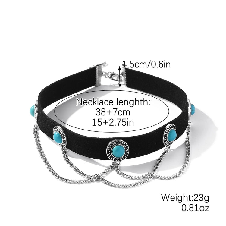 Punk Vintage Velluto Clavicola Catena Metal Rock Collana, Spec:, N2211-8, N2211-9, N2211-10, N2211-12, N2211-11
