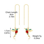Orecchini semplici da donna con filo lungo, E2104-4 Red Bird, E2104-5 Blue Bird, E2210-1 Dual Ball C Clip, E2210-2 Pearl, E2210-3 Vermiculite, E2210-4 Crystal, E2210-5 Eyes, E2210-6 Moon, E2210-7 Four-pointed Star, E2210-8 Love, E2210-9 Bee            ...