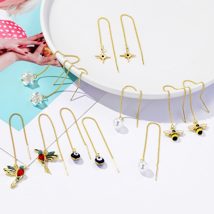 Orecchini semplici da donna con filo lungo, E2104-4 Red Bird, E2104-5 Blue Bird, E2210-1 Dual Ball C Clip, E2210-2 Pearl, E2210-3 Vermiculite, E2210-4 Crystal, E2210-5 Eyes, E2210-6 Moon, E2210-7 Four-pointed Star, E2210-8 Love, E2210-9 Bee            ...
