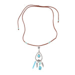 Ciondolo vintage con maglione in pietra naturale turchese bohémien, modello:, Necklace Ear Ring Set, Two-pointed Necklace, N2111-11 Earrings Accessories, N211-12 Leaf Neck Chain, N2111-13 Three Stones, N2111-14 Eight Stones, N211-15 Circle             ...