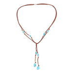 Ciondolo vintage con maglione in pietra naturale turchese bohémien, modello:, Necklace Ear Ring Set, Two-pointed Necklace, N2111-11 Earrings Accessories, N211-12 Leaf Neck Chain, N2111-13 Three Stones, N2111-14 Eight Stones, N211-15 Circle             ...