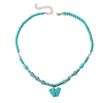 Ciondolo vintage con maglione in pietra naturale turchese bohémien, modello:, Necklace Ear Ring Set, Two-pointed Necklace, N2111-11 Earrings Accessories, N211-12 Leaf Neck Chain, N2111-13 Three Stones, N2111-14 Eight Stones, N211-15 Circle             ...