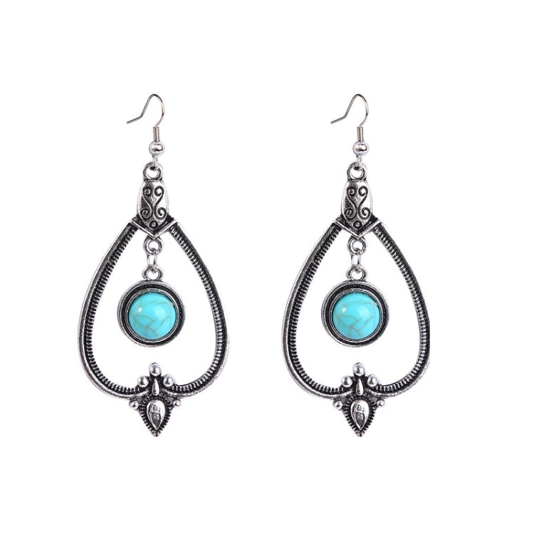 Ciondolo vintage con maglione in pietra naturale turchese bohémien, modello:, Necklace Ear Ring Set, Two-pointed Necklace, N2111-11 Earrings Accessories, N211-12 Leaf Neck Chain, N2111-13 Three Stones, N2111-14 Eight Stones, N211-15 Circle             ...