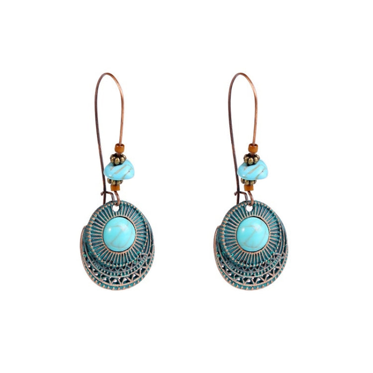 Ciondolo vintage con maglione in pietra naturale turchese bohémien, modello:, Necklace Ear Ring Set, Two-pointed Necklace, N2111-11 Earrings Accessories, N211-12 Leaf Neck Chain, N2111-13 Three Stones, N2111-14 Eight Stones, N211-15 Circle             ...
