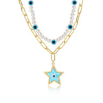 Catena della clavicola della collana del temperamento delle donne, N2210-7 Pearl Chain Love, N2210-8 Thick Chain Love, N2209-2 Light Drilling Love, N2209-11 Colorful Love, N2209-5 Double-layer Green Love, N2209-1 Twist Stick Square Pearl               ...