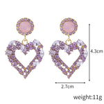 Orecchini Love Silver Needle Orecchini semplici, E2109-12 Purple Diamond, E2109-13 White Diamond, E2112-9 Gold Asymmetric Love, E2112-10 White K Asymmetric Love