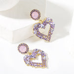 Orecchini Love Silver Needle Orecchini semplici, E2109-12 Purple Diamond, E2109-13 White Diamond, E2112-9 Gold Asymmetric Love, E2112-10 White K Asymmetric Love